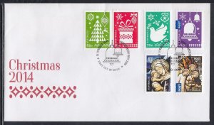 Australia Scott 4210-5 FDC- Christmas 2014