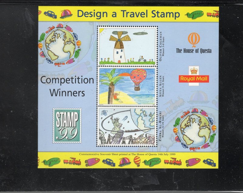 1999 ROYAL MAIL HOUSE DESIGN A TRAVEL STAMP S/S (17GB)