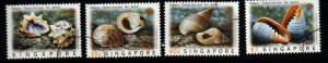 SINGAPORE SG908/11 1997 THAILAND JOINT ISSUE SEA SHELLS USED