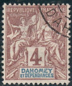 Dahomey  #3  Used CV $2.40