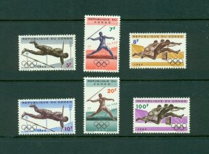 Congo (Zaire) #492-97 (1964 Olympics set) VFMNH CV $2.90