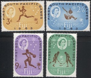 FIJI  1963 Sc 199-202 Mint LH  VF, South Pacific Games - Sports