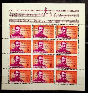 HAITI Sc 466-68 NH MINISHEETS OF 1960 - MUSIC - COMPOSER - (CT5)