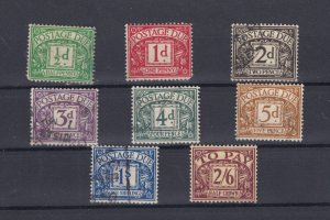 GB KGV 1937 Postage Due Set SGD27/D34 Fine Used BP9851