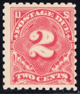 J53, Mint NH 2¢ Postage Due With APS Certificate CV $170 * Stuart Katz