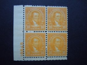 1932 #642 10c Monroe Plate Block MNH OG VF #2a CV $24.00 Includes New Mount