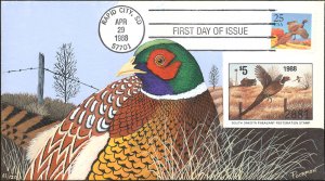 #2283 Ring-Necked Pheasant Combo Poormon FDC