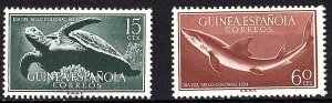 SPAIN GUINEA  1954 Scott 335-36 Cmplt mnh set scv $1.65 less 50%=$0.82