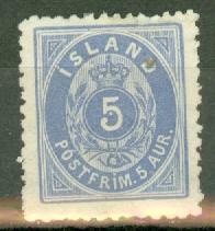 Iceland 9 unused no gum CV $600