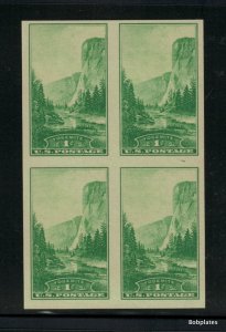 BOBPLATES #756 Yosemite Block of 4  VF MNH NGAI SCV=$1