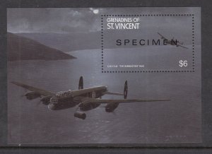 St Vincent Grenadines 695 Airplane Souvenir Sheet MNH VF