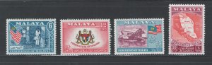 Federation of Malaya 1957 Scenes Scott # 80 - 83 MH