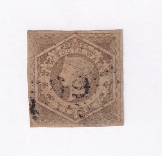 NEW SOUTH WALES # 29 VF-LIGHTLY USED 6p IMPERF CAT VALUE $112