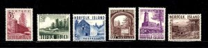 Norfolk Islands stamps #13 - 18, MHOG, old faint crease on MNH 5sh,   CV $41.90