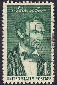 1113 1 cent Beardless Lincoln VF used