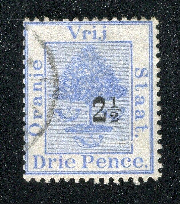 ORANGE FREE STATE;  1897 classic ' 2.5 ' surcharge used value