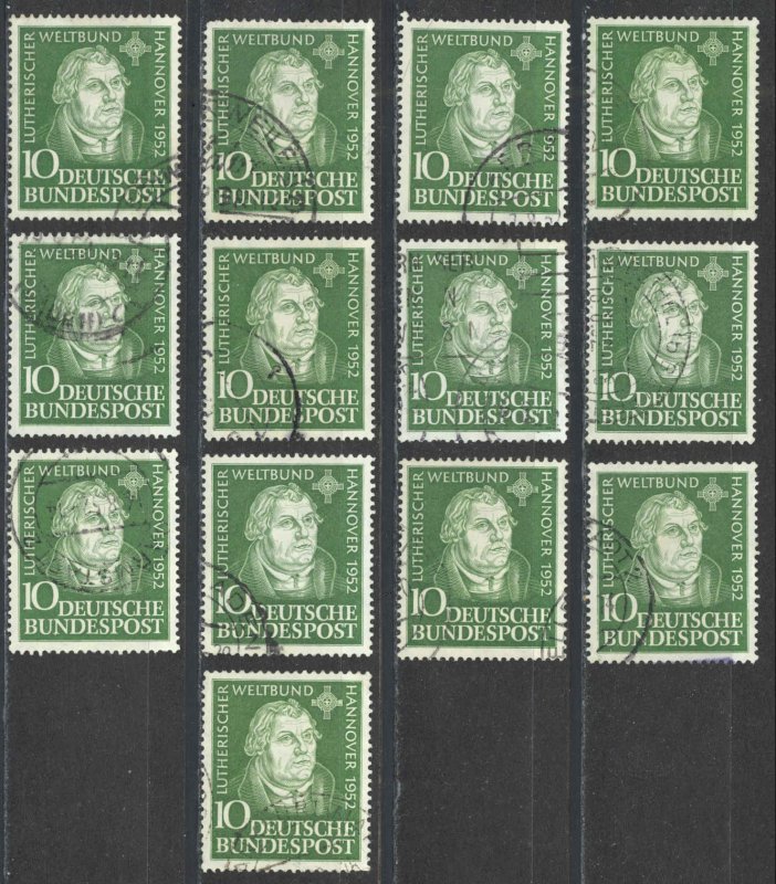 Germany Sc# 689 Used Lot/13 1952 Martin Luther