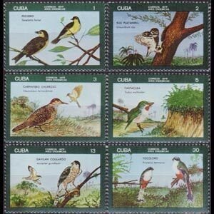 Cuba MNH 2069-74 Indigenous Birds 1976