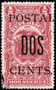 ✔️ ECUADOR 1912 - OVERPRINT ON CONSULAR REVENUE - SC. 217 [043]