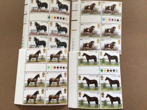 Great Britain 1978 Horses  mint never hinged stamps sheet Ref 62199