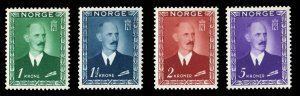 Norway #275-278 Cat$89.75, 1946 King Haakon, set of four, never hinged