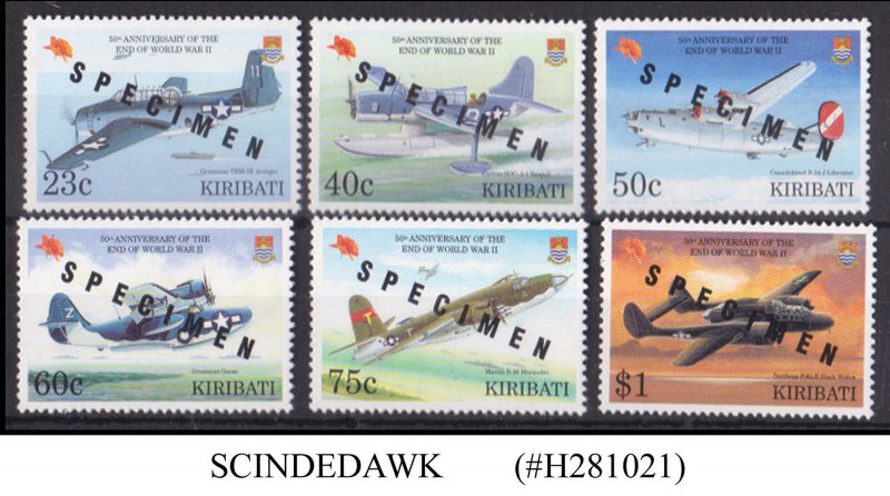 KIRIBATI - 1997 WORLD WAR II / AVIATION - 6V - MINT NH SPECIMEN