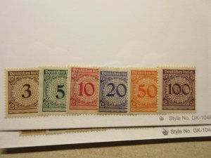 GERMANY  Scott  323-328  set  MINT HINGED  Lot  Cat 13.20