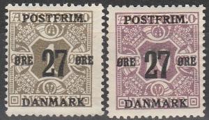 Denmark #145, 149  F-VF Unused CV $6.50 (A16840)