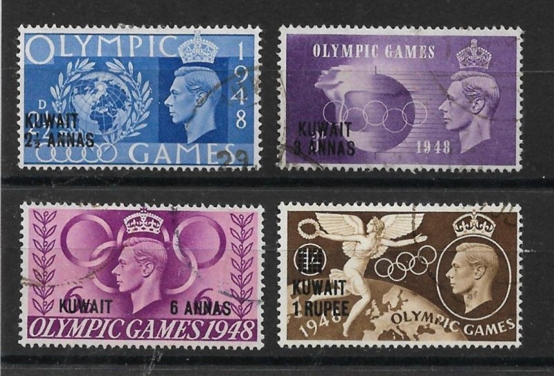 KUWAIT 1948 OLYMPIC GAMES SET SG 76/79 FINE USED Cat £29