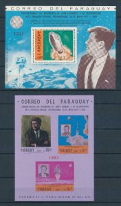 [105563] Paraguay 1967 Space travel weltraum J.F. Kennedy 2 Souvenir Sheets MNH