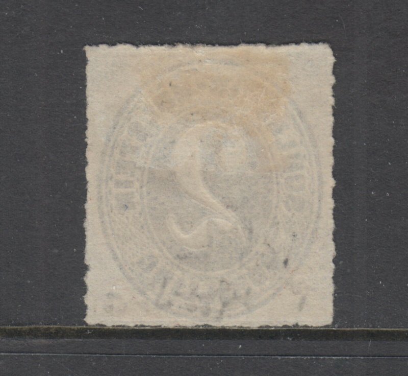 Schleswig-Holstein Sc 6 MLH. 1865 2s ultra rouletted Numeral, almost VF