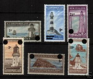 NEW ZEALAND 1967 GOVT LIFE SET6 MLH SGL50/55