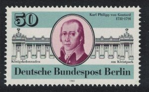 Berlin 250th Birth Anniversary of Karl Phillipp von Gontard architect 1981