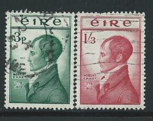 Ireland  #149-150 Robert Emmet  (U) CV $26.35