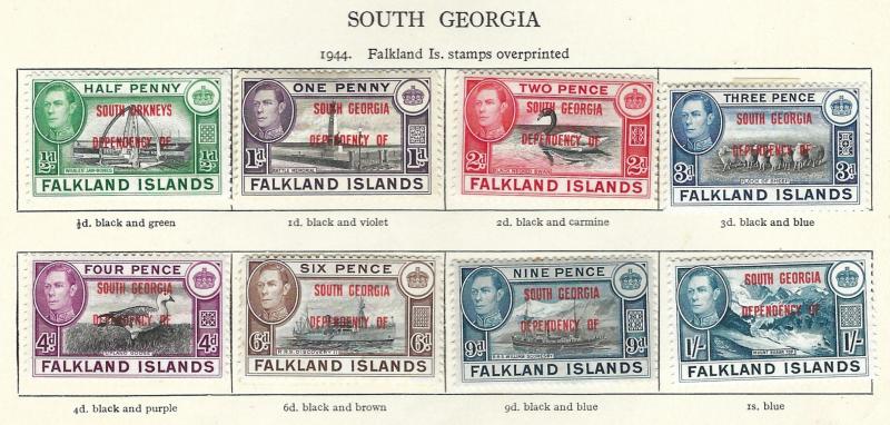 SOUTH GEORGIA  1944 Optd  SOUTH GEORGIA DEPENDENCY  OF   MMint.   (H-B2)