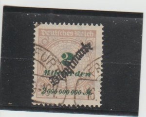 Germany  Scott#  O42  Used  (1923 Overprint)