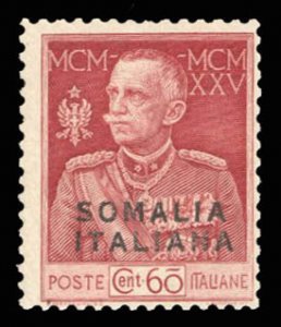 Italian Colonies, Somalia #67 Cat$450, 1925 60c brown carmine, perf. 11, neve...