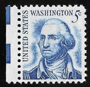 1283 5 cents George Washington Dirty Face (1966) Stamp Mint OG NH  VF