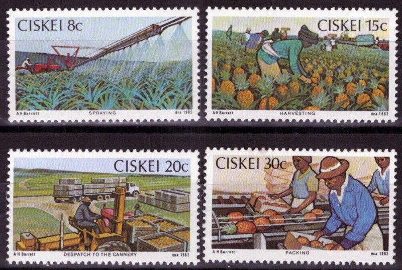 ZAYIX South Africa Ciskei 38-41 MNH Pineapple Industry Farming 092022S110M