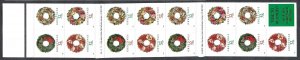 United States #3248a-c (BK270) 32¢ Christmas Wreaths (1998). Booklet of 20. MNH