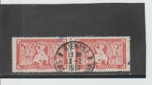 Indo-China  Scott#  170  Used Pair  (1931 Apsaras)