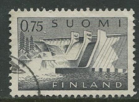 Finland - Scott 409 - Power Station -1963- Used - Single 75p Stamp