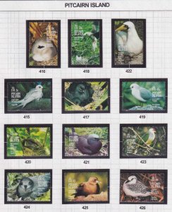 PITCAIRN ISLAND 415 - 426  MINT NEVER HINGED OG ** BIRDS - EXTRA FINE! - X763