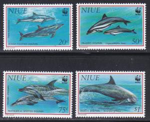 Niue # 651-654, WWF - Dolphins, NH, 1/2 Cat.