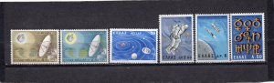 GREECE 1965-1980 SPACE SET OF 6 STAMPS MNH