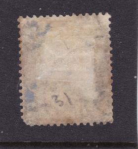 Great Britain a QV 1/- used plate 4 from 1865