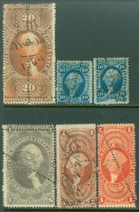 EDW1949SELL : USA Scarce collection of 5 Diff Used Revenues all w/major perf var