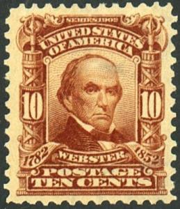 U.S. #307 MINT F-VF OG LH 