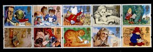 Great Britain #1547a Famous Characters Booklet Pane of 10 MNH