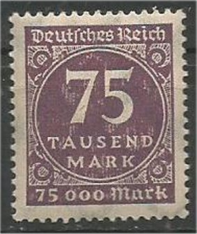 GERMANY, 1923, MH 75th m, Numeral Scott 240